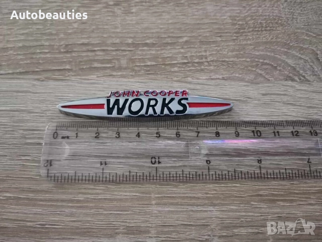 Емблема Mini Cooper John Cooper Works малък размер, снимка 2 - Аксесоари и консумативи - 51566945