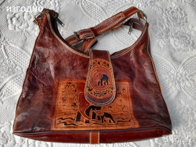 35€ ОТ ЕГИПЕТ ДАМСКА ЧАНТА ОТ ЕСТЕСТВЕНА КОЖА