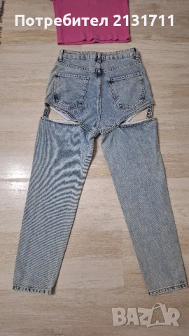 Лот модерни дънки и тениска на H&M, снимка 8 - Дънки - 51228875