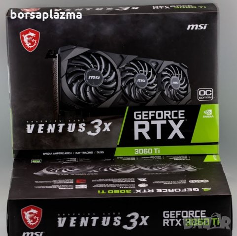 Чисто нова видеокарта MSI GeForce RTX 3060 Ti Ventus 3X OC LHR, снимка 1 - Видеокарти - 34883693