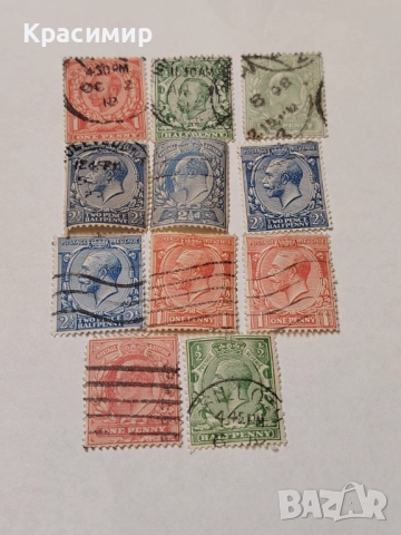 Винтидж ПОЩЕНСКИ марки Крал Джордж 5, снимка 8 - Филателия - 52950487