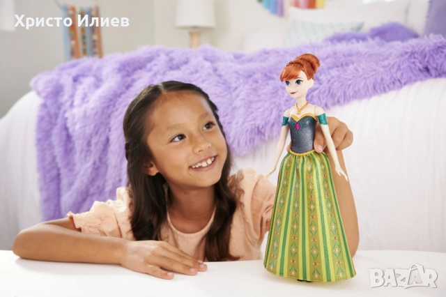 Пееща кукла Анна Замръзналото кралство Кукла Disney Frozen Пееща Анна, снимка 4 - Кукли - 53162940