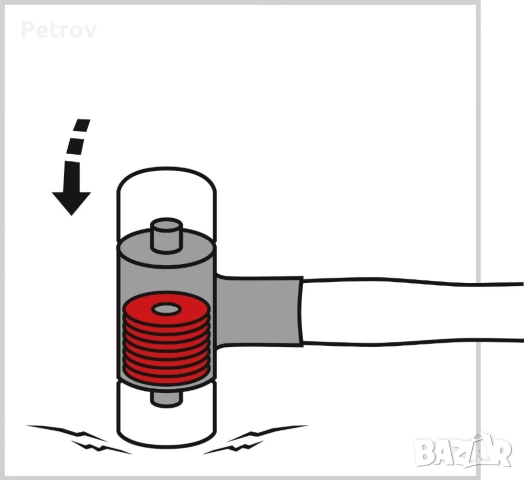 PB 300/3 SWISS MADE 112504 - MADE IN SWISS - БЕЗОТКАТЕН ПРОФЕСИОНАЛЕН Швейцарски Найлонов Чук !!!!!!, снимка 6 - Други инструменти - 52945860