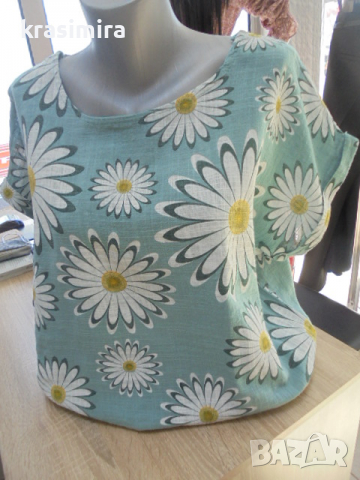 нови блузки от лен и памук в три цвята, снимка 7 - Туники - 36472308