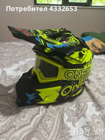 Детска Каска и очила на Oneal като нови, снимка 1