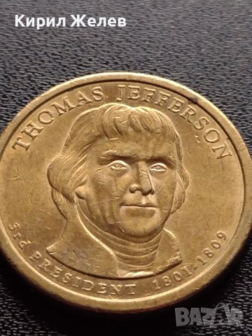 Възпоменателна монета 1 долар THOMAS JEFFERSON 3 президент на САЩ (1801-1809) за КОЛЕКЦИЯ 38066, снимка 3 - Нумизматика и бонистика - 40765837