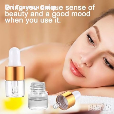 Нов комплект 24 броя Матови Стъклени Бутилки 2 мл - Етерични Масла, Парфюми, снимка 4 - Други стоки за дома - 43568530