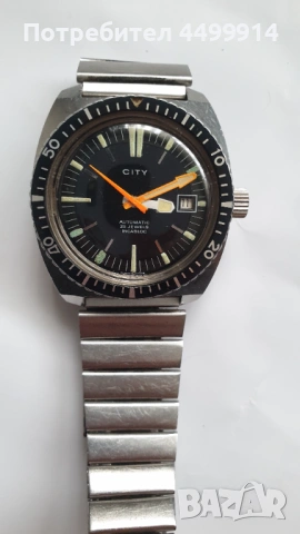 Мъжки автоматичен часовник CITY,ЕТА 2784, снимка 3 - Антикварни и старинни предмети - 53283575