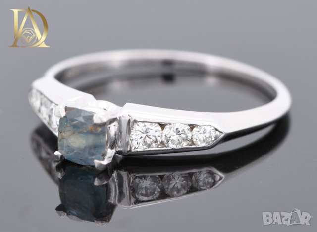 Нов Златен Пръстен с Естествен Александрит и Естествени Диаманти, снимка 2 - Пръстени - 44104469