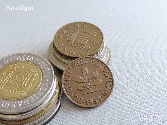 Монета - Германия - 2 пфенига | 1959г.; серия D, снимка 2 - Нумизматика и бонистика - 39303791