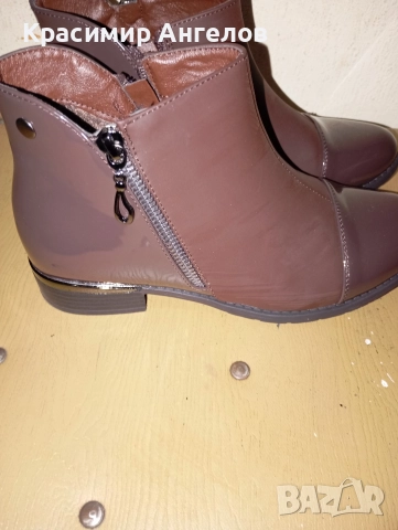 Дамски боти кафяви номер 38 , снимка 2 - Дамски боти - 52862992