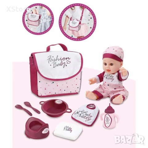 Реалистична новородена кукла бебе комплект с раница и аксесоари, снимка 7 - Кукли - 47991874