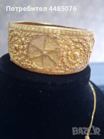 ЗЛАТЕН ДАМСКИ КОМПЛЕКТ 22К ., снимка 14 - Бижутерийни комплекти - 51024881