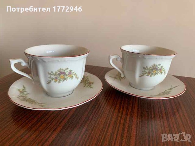 Сервиз за чай с 2 чаши български порцелан Изида, снимка 10 - Антикварни и старинни предмети - 33187102