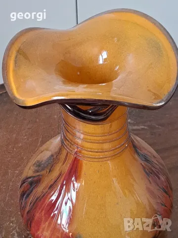 стъклена ваза ръчна изработка уникат   19/1, снимка 4 - Декорация за дома - 49037080