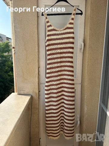 Уникална плетена рокля Манго, снимка 3 - Рокли - 50625681