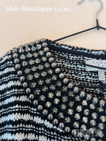 ZARA широк пуловер с шипове 🖤, снимка 3 - Блузи с дълъг ръкав и пуловери - 43699964