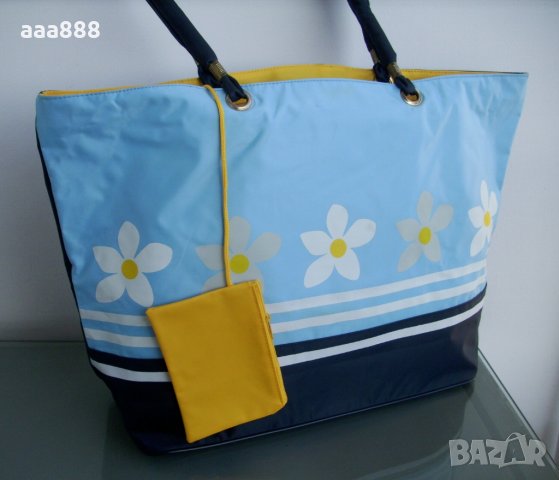 Голяма плажна чанта с цип, снимка 6 - Чанти - 27597881