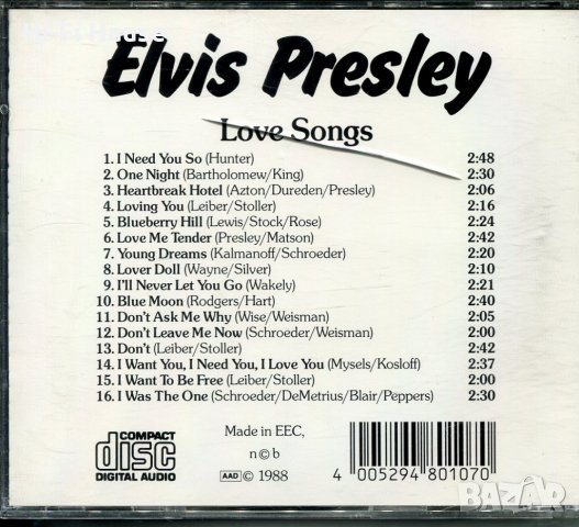 Elves Presley-Love Songs, снимка 2 - CD дискове - 35520776