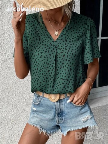 Модна дамска риза с леопардов принт, 3цвята , снимка 2 - Ризи - 40867947