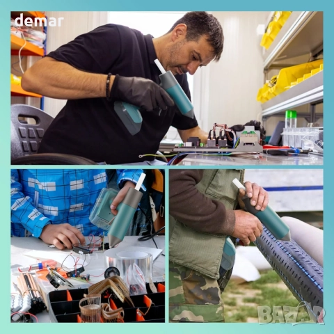 Пистолет за лепене Tilswall за батерия Dewalt 18V/20V, БЕЗ БАТЕРИЯ, 10 пръчици, снимка 8 - Други инструменти - 52535387