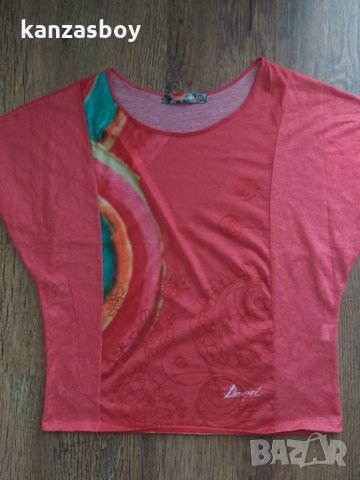 Desigual  - страхотна дамска блуза, снимка 3 - Тениски - 33634734