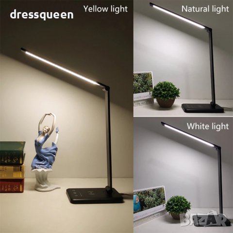 009А ЛЕД настолна лампа с алуминиеви рамена, снимка 4 - Настолни лампи - 37759098