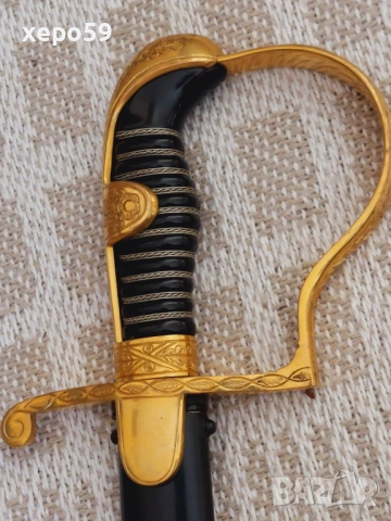 WW2- Парадна немска сабя-Вермахт 1933-34год.позлатена бронзова ръкохватка,като нова, 3 900 лв, снимка 7 - Антикварни и старинни предмети - 52265637