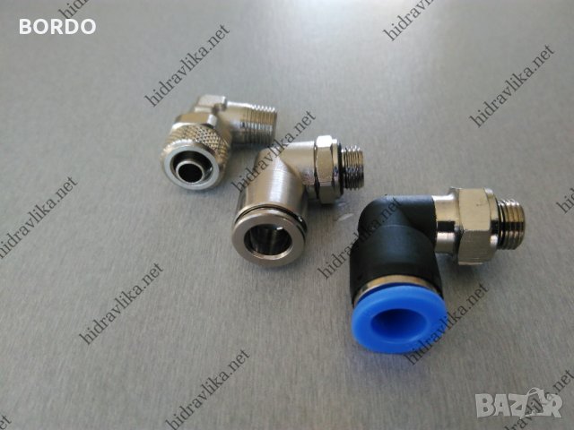 Бързи връзки коляно за шлаух G1/8-Ф8, снимка 3 - Резервни части за машини - 33649752