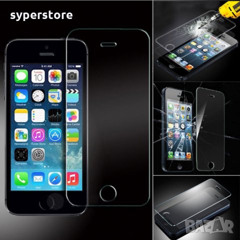 Стъклен протектор за iPhone 5 5G 5C 5S преден закалено стъкло скрийн протектор, снимка 4 - Фолия, протектори - 13448466