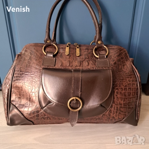 Дизайнерска кафява чанта, снимка 2 - Чанти - 52155356