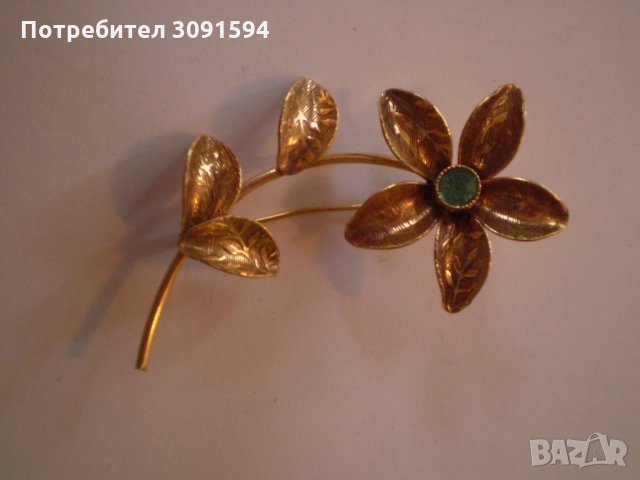 Винтич брошка цвете дубле , снимка 9 - Антикварни и старинни предмети - 34659193