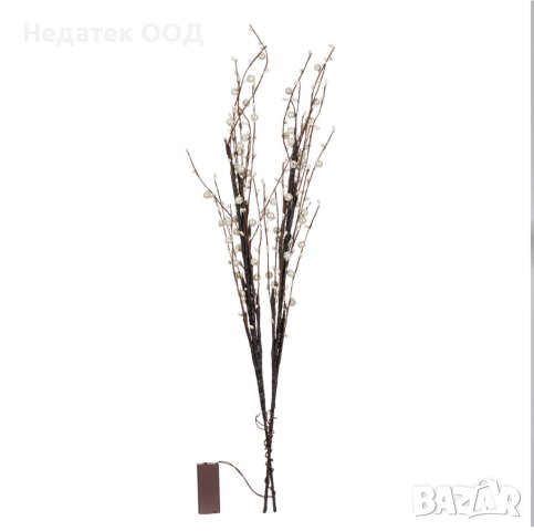 Декоративни клони с перли, 16 светодиода, 75см,  2 бр., снимка 2 - Други стоки за дома - 40734209