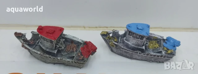 "ПРОМОЦИЯ" Декорация Малък рибарски кораб, снимка 5 - Оборудване за аквариуми - 47215826