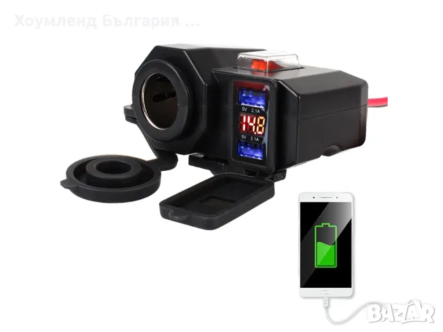 Запалка за мотор 3в1 с волтметър и зарядно, снимка 3 - Аксесоари и консумативи - 48769935