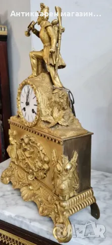 Античен ,каминен часовник -Франция,1820 -1830 г. , снимка 2 - Други - 50028659
