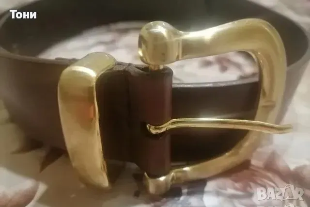 Нов Италиански Стилен Дамски Колан Изцяло от Естествена Кожа 100см., снимка 5 - Колани - 48267847