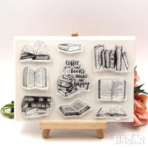 2 вид : Книга Книги силиконов гумен печат декор украса бисквитки фондан Scrapbooking, снимка 2 - Други - 32314869