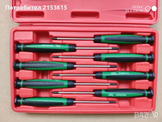 MAC Tools  8 x TORX Precision Tamper-Resistant Torx® Screwdriver Set Mini Precision Tip, снимка 2 - Отвертки - 48561323