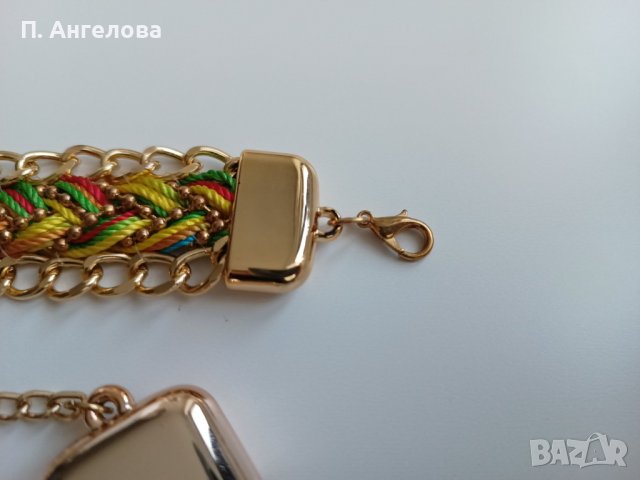 Луксозен комплект колие и гривна, снимка 4 - Колиета, медальони, синджири - 40037428