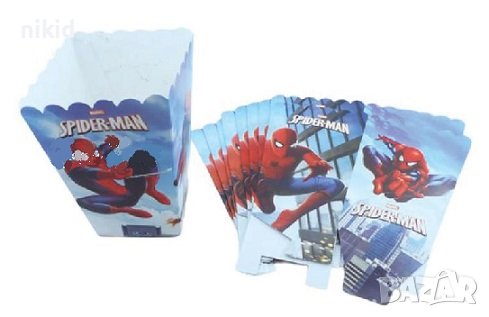 Spiderman Спайдърмен Парти кутия за дребни лакомства пуканки и др, снимка 1 - Кутии за храна - 19715832