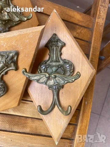 Закачалки месингови 6 бр., снимка 2 - Други - 50851665