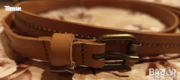 Нов Дълъг Дамски Колан Изцяло от Естествена Кожа 200см., снимка 2 - Колани - 48633109