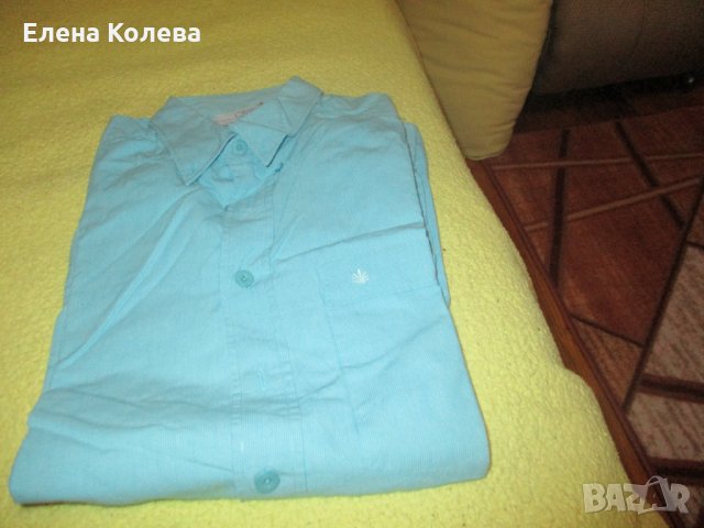 Мъжка синя риза, снимка 4 - Ризи - 34785390