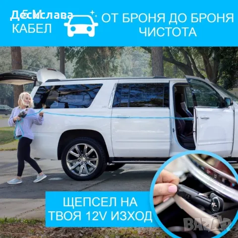 Ръчна преносима автомобилна прахосмукачка 106W мощност TWC-02 - AUTO CLEAN14, снимка 14 - Аксесоари и консумативи - 47489552