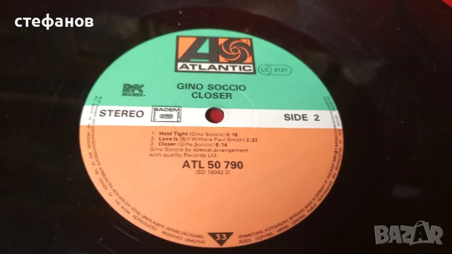 Дългосвиреща грамофонна плоча на GINO SOCCIO „CLOSER”, Германия, снимка 7 - Грамофонни плочи - 50942150