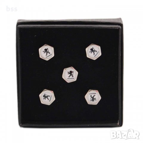 Код 40142 Капачки за автомобилни вентили с лого Пежо / Peugeot