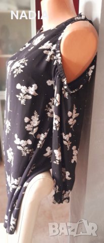 Рокля на цветчета с отворени рамене, снимка 3 - Рокли - 38688633