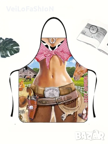 Нова забавна готварска престилка Каубойка , снимка 4 - Подаръци за жени - 51497219