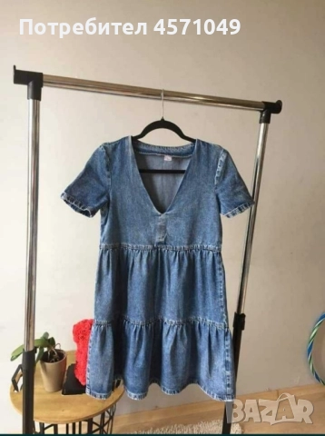 Дънкова рокля H&M , снимка 2 - Рокли - 51439173